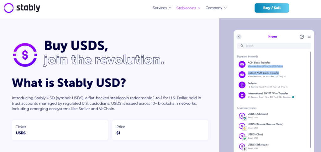 La plataforma estable explica qué es la moneda estable USD.