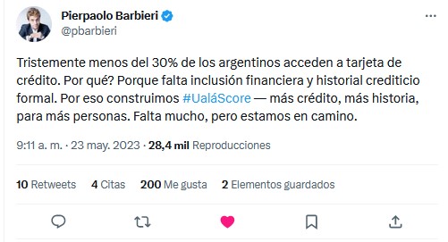 El tuit de Pierpaolo Barbieri