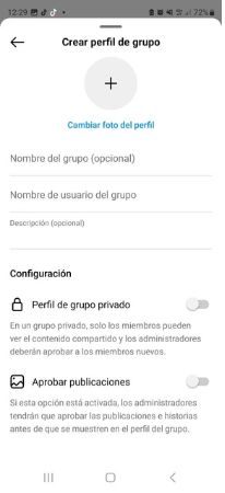Se puede ver la pantalla de un móvil mostrando la configuración de la nueva función "Perfiles de grupo" 