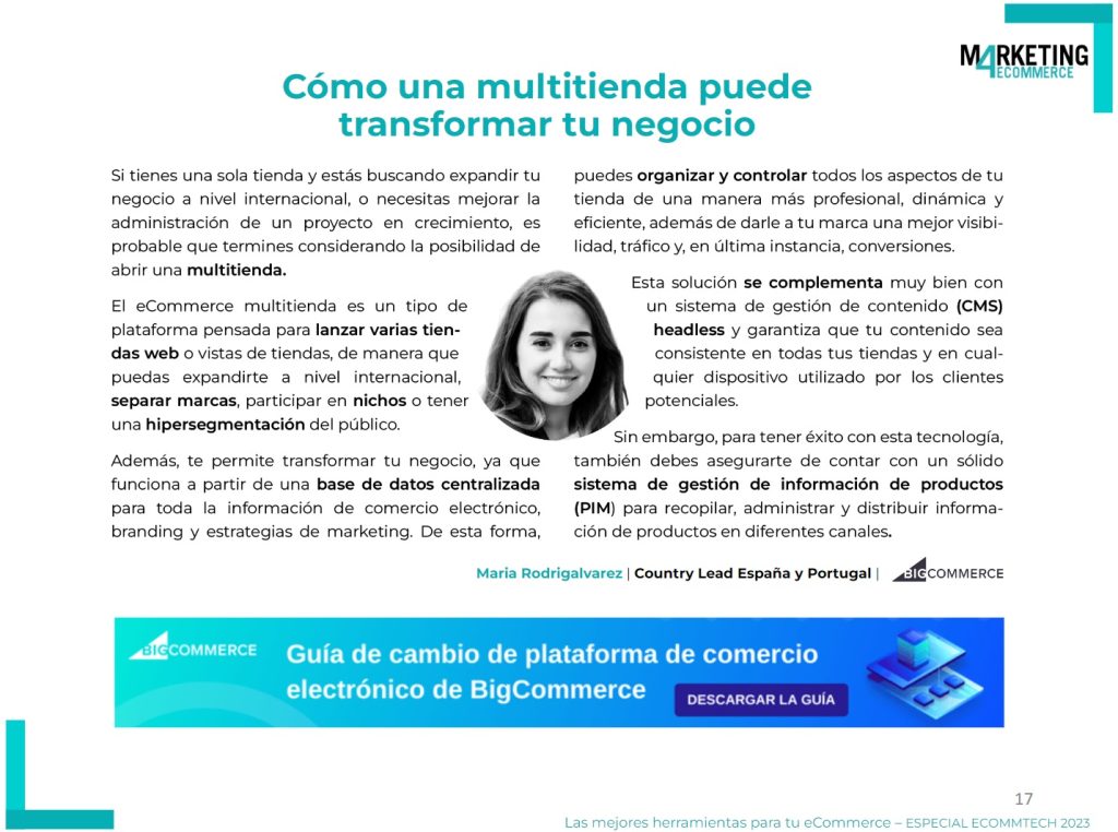 nota de opinión sobre la importancia de tener una tienda por departamentos para el ecommerce