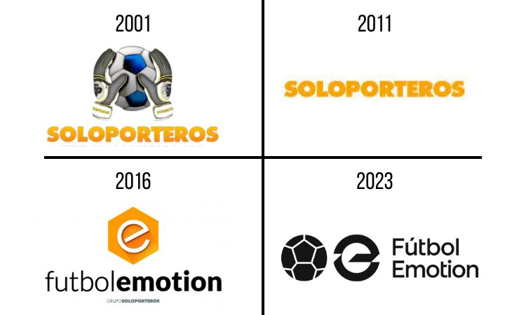 Evolución logo Fútbol Emoción