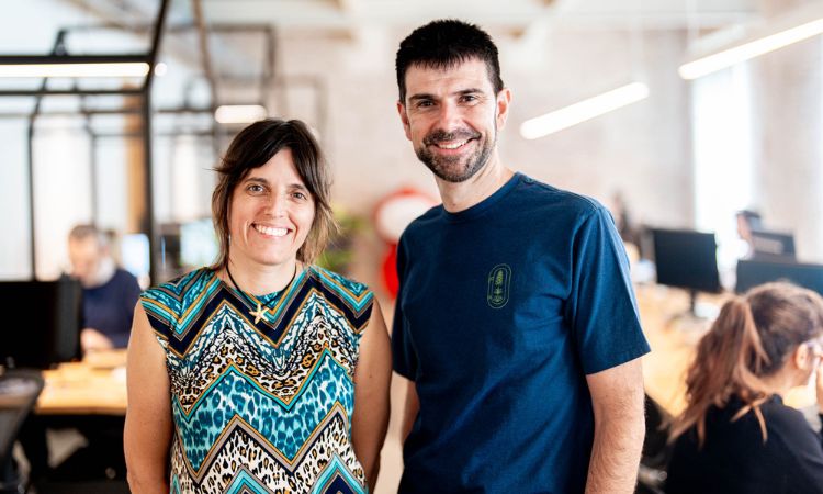 De izquierda a derecha: Sílvia Aguilar (Fundadora y CEO de Optopus) y Rubén Ferreiro (Fundador y CEO de Viko)