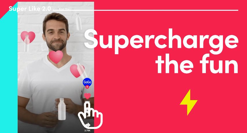 Imagen que muestra cómo funciona la función Super Like de Add-Ons en TikTok