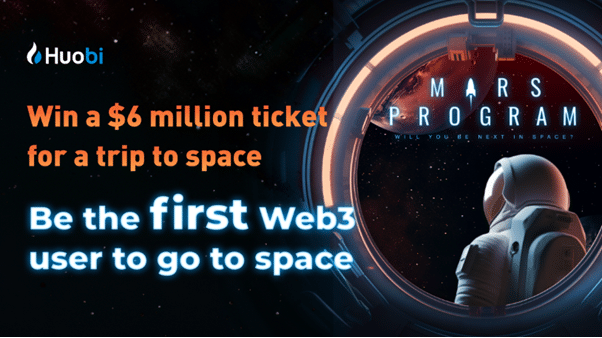 Banner de anuncio de la misión Huobi Mars