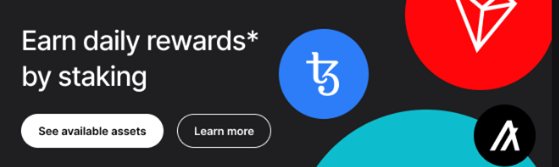 Logos de algunas de las criptomonedas disponibles en Earn, por Ledger.