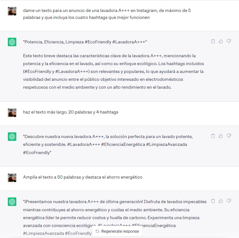 Conversación con ChatGPT marketing trucos IA