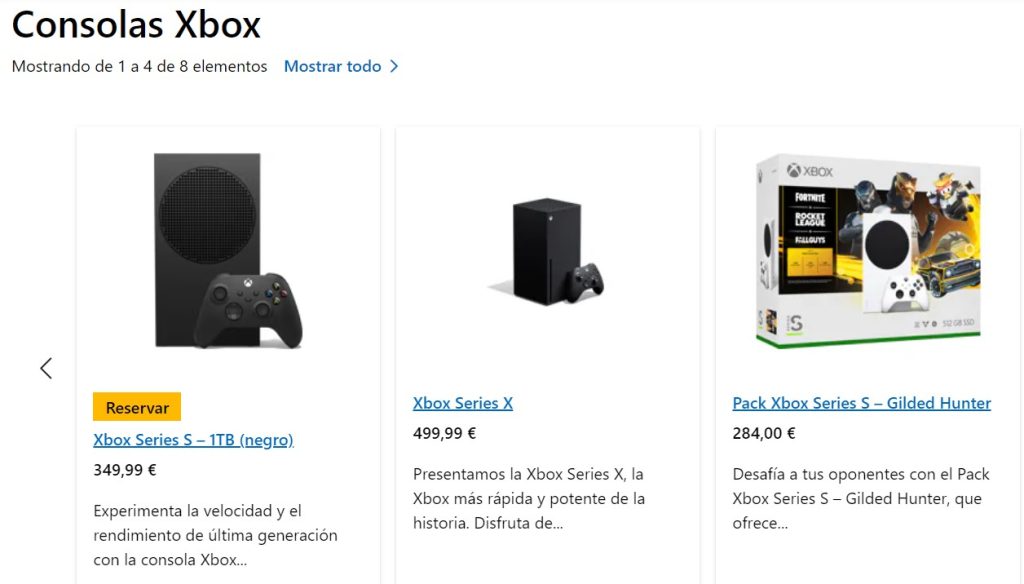 captura de pantalla de la microsoft store
