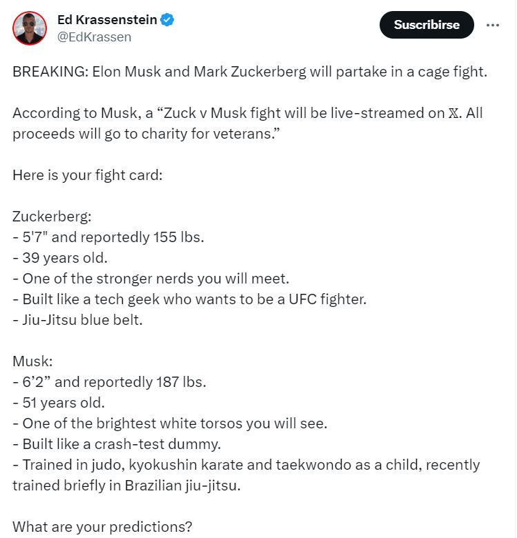 habilidades físicas de zuckerberg y musk