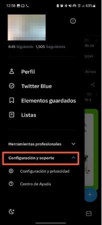Comenzar a desactivar Twitter desde la app