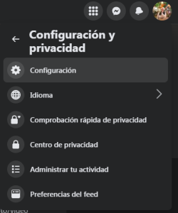 paso 2 para desactivar o eliminar facebook