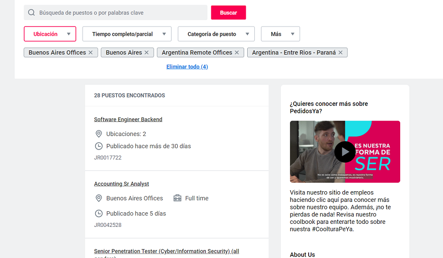 A través de la web, podemos