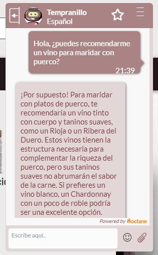recomendación de vino