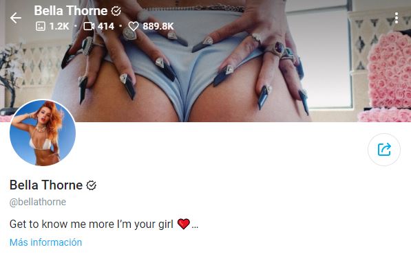 Perfil de OnlyFans de Bella Thorne