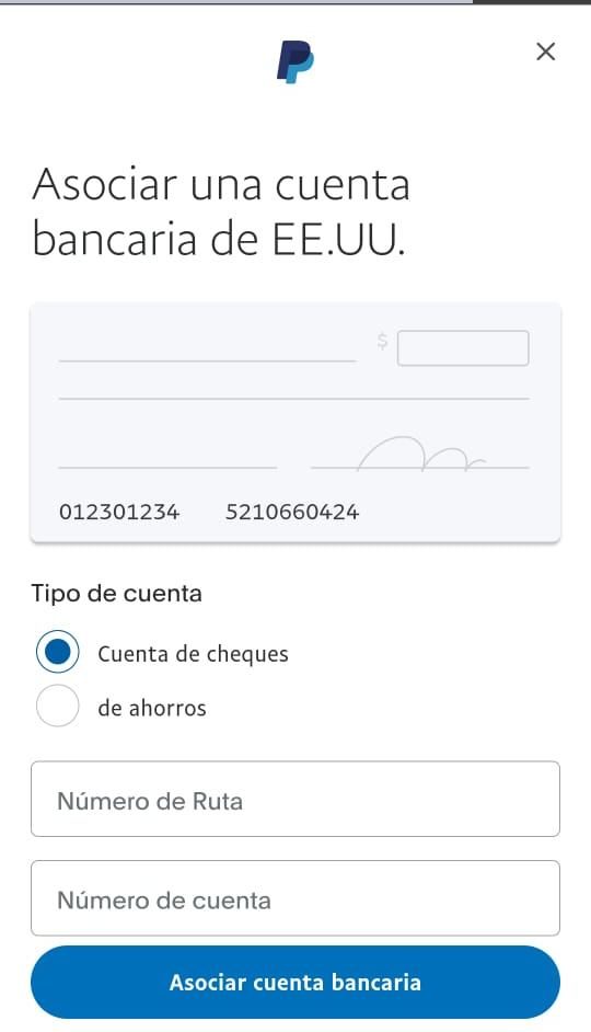 asociación en paypal