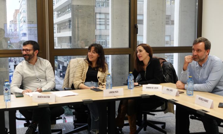 Rubén Bastón, Lorena Poza (Bizum), Sandra de Lucas (Tradedoubler) y Oriol López (Celeritas)