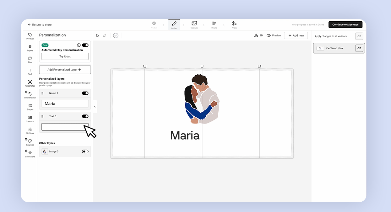 estudio de personalización