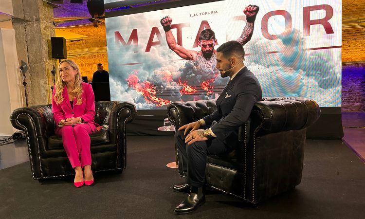 Ilia Topuria con Luján Argüelles