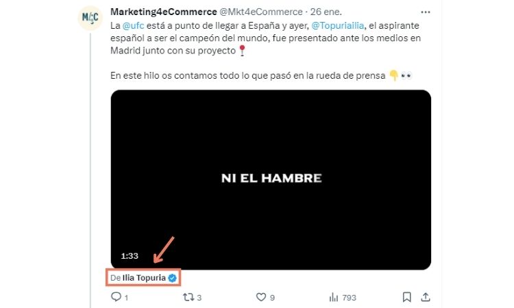 Cómo publicar un vídeo de otro usuario en Twitter sin retuitear